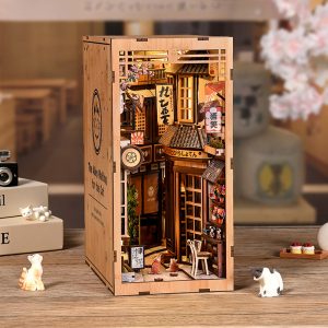 BV02-019·Book Nook Kit - DIY Miniature House Kit for Adults and Teens, Dollhouse Boo knook Tiny House Model Build Bookshelf Decor, Gifts for Family, Friends